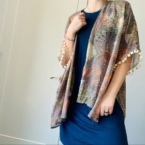 light weight beach cover-up/cardigan camisole/kimono
